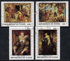 Chad 1978 Birth Anniversary of Rubens (Paintings) set of 4 cto used, SG 541-44*