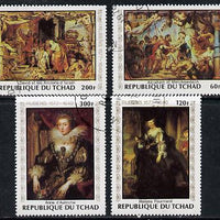 Chad 1978 Birth Anniversary of Rubens (Paintings) set of 4 cto used, SG 541-44*