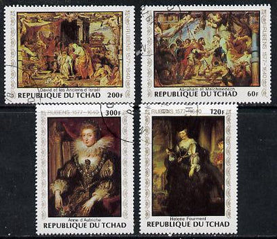 Chad 1978 Birth Anniversary of Rubens (Paintings) set of 4 cto used, SG 541-44*