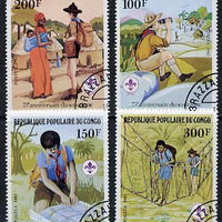 Congo 1982 75th Anniversary of Scouting set of 4 cto used, SG 850-53*