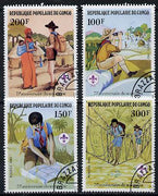 Congo 1982 75th Anniversary of Scouting set of 4 cto used, SG 850-53*