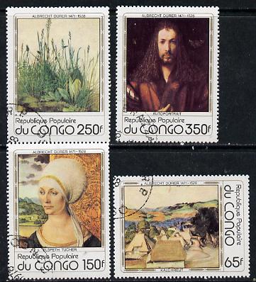 Congo 1978 Death Anniversary of Durer (Paintings) set of 4 cto used, SG 647-50