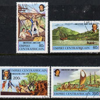 Central African Republic 1978 250th Birth Anniversary of James Cook set of 4 cto used, SG 578-81*