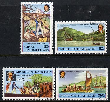 Central African Republic 1978 250th Birth Anniversary of James Cook set of 4 cto used, SG 578-81*