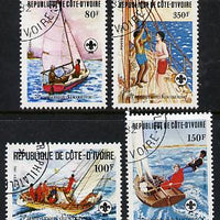 Ivory Coast 1982 75th Anniversary of Scouting set of 4 cto used, SG 721-24*