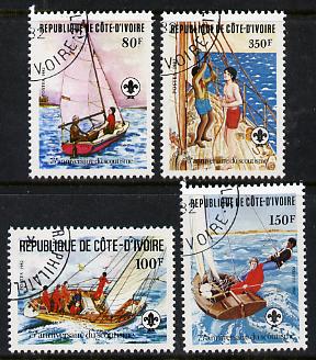 Ivory Coast 1982 75th Anniversary of Scouting set of 4 cto used, SG 721-24*