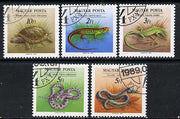 Hungary 1989 Endangered Reptiles set of 5 cto used, SG 3913-17*