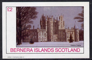 Bernera 1982 Castles #1 imperf deluxe sheet (£2 value) unmounted mint