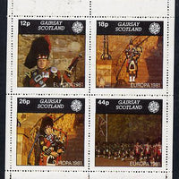 Gairsay 1981 EUROPA (Scottish Pipers) perf,set of 4 values (12p to 44p) unmounted mint