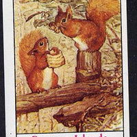 Bernera 1982 Squirrels #1 imperf souvenir sheet (£1 value) unmounted mint