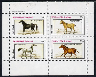 Eynhallow 1982 Horses #2 perf,set of 4 values (10p to 75p) unmounted mint