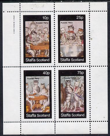 Staffa 1982 Cats From Fairy Tales (Pussies' Party #2) perf,set of 4 values (10p to 75p) unmounted mint