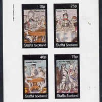 Staffa 1982 Cats From Fairy Tales (Pussies' Party #2) imperf,set of 4 values (10p to 75p) unmounted mint