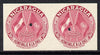 Nicaragua 1954 United Nations 30c (Flags) in unmounted mint IMPERF proof pair from the Waterlow archives, each with tiny security puncture, SG 1205