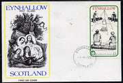 Eynhallow 1982 75th Anniversary of Scouting imperf souvenir sheet (£1 value showing Campfire) on cover with first day cancel