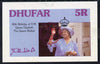 Dhufar 1985 Life & Times of HM Queen Mother imperf deluxe sheet (5R value) with Girl Guide 75th Anniversary opt in red unmounted mint