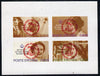 Eritrea 1985 Life & Times of HM Queen Mother imperf set of 4 with Girl Guide 75th Anniversary opt in red unmounted mint