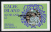 Calve Island 1986 Queen's 60th Birthday imperf deluxe sheet (£2 value with Cub-Scouts in crowd) with AMERIPEX opt in black unmounted mint