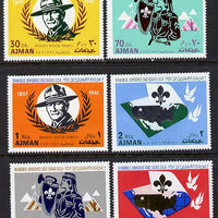 Ajman 1967 Scouts perf set of 6 unmounted mint, Mi 182-7A