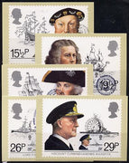 Great Britain 1982 Maritime Heritage set of 5 PHQ cards with appropriate stamps each very fine used with first day cancels