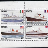 Staffa 1979 Liners & Flags (Michelangelo, The France, United States & QE2) perf,set of 4 values (11p to 70p) unmounted mint