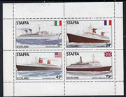 Staffa 1979 Liners & Flags (Michelangelo, The France, United States & QE2) perf,set of 4 values (11p to 70p) unmounted mint