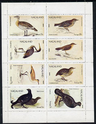 Nagaland 1974 Birds (with Scout Emblems) perf set of 8 unmounted mint