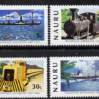 Nauru 1982 75th Anniversary of Phosphate Shipments set of 4 unmounted mint SG 267-70*