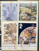 Great Britain 1984 Greenwich Meridian set of 4 PHQ cards with appropriate stamps each very fine used with first day cancels