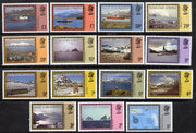 Falkland Islands Dependencies 1980-84 Island Scenes definitive set complete 15 values,1p to £3 (without imprint dates) unmounted mint SG 74A-88A