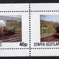 Staffa 1981 Steam Locos #01 perf,set of 2 values unmounted mint