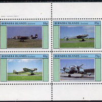 Bernera 1982 WW2 Aircraft perf,set of 4 values (10p to 75p) unmounted mint