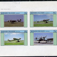 Bernera 1982 WW2 Aircraft imperf,set of 4 values (10p to 75p) unmounted mint