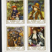 Ajman 1967 Paintings by Renoir imperf m/sheet (Mi BL 21) unmounted mint