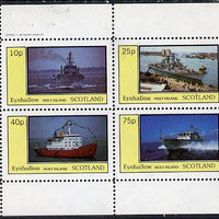 Eynhallow 1982 Warships #2 perf,set of 4 values (10p to 75p) unmounted mint