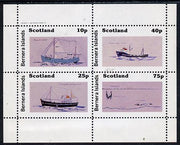 Bernera 1982 Ships #2 perf,set of 4 values (10p to 75p) unmounted mint