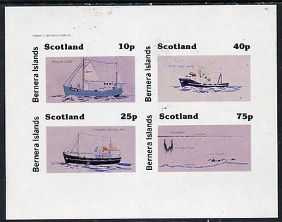 Bernera 1982 Ships #2 imperf,set of 4 values (10p to 75p) unmounted mint