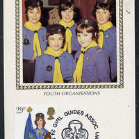 Great Britain 1982 Youth Organizations 29p (Girl Guides) on Benham silk picture card with special first day cancel