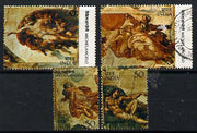 India 1975 500th Birth Anniversary of Michelangelo set of 4 commercially used, SG 769-72