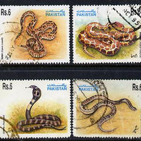 Pakistan 1995 Snakes set of 4 commercially used, SG 953-56