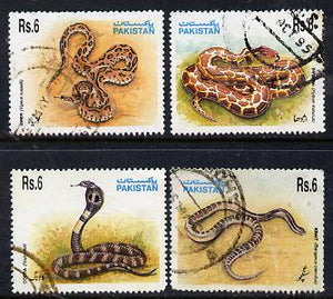 Pakistan 1995 Snakes set of 4 commercially used, SG 953-56