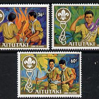 Cook Islands - Aitutaki 1983 75th Anniversary of Scouting set of 3 unmounted mint, SG 434-46*