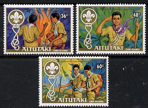 Cook Islands - Aitutaki 1983 75th Anniversary of Scouting set of 3 unmounted mint, SG 434-46*