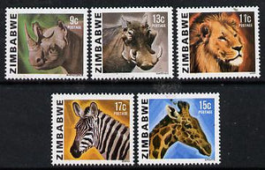 Zimbabwe 1980 Animals the set of 5 values from the Pictorial def set unmounted mint, SG 581-85*