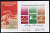 Australia 1982 Commonwealth Games m/sheet on cover with first day cancels and signed by Shirley Strickland, Trevor Bickle and Colleen Pekin, SG MS 863