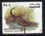 Pakistan 1983 Wildlife Protection (9th Series) 3r Crocodile commercially used, SG 599