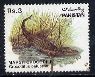 Pakistan 1983 Wildlife Protection (9th Series) 3r Crocodile commercially used, SG 599