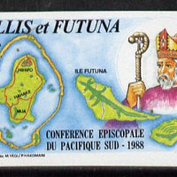 Wallis & Futuna 1988 South Pacific Episcopal Conference imperf proof from limited printing, as SG 533*