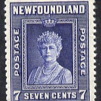 Newfoundland 1941-44 KG6 Queen Mary 7c (line perf 12.5) unmounted mint SG 281*