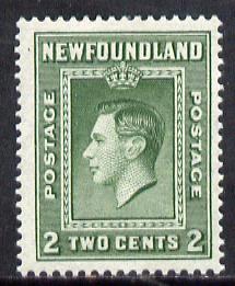 Newfoundland 1938 KG6 2c (comb perf 13.5) unmounted mint SG 268*